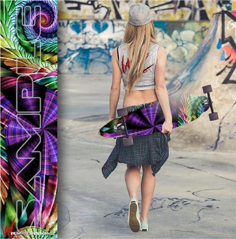 Twist - Decal Style Vinyl Wrap Skin fits Longboard Skateboards up to 10