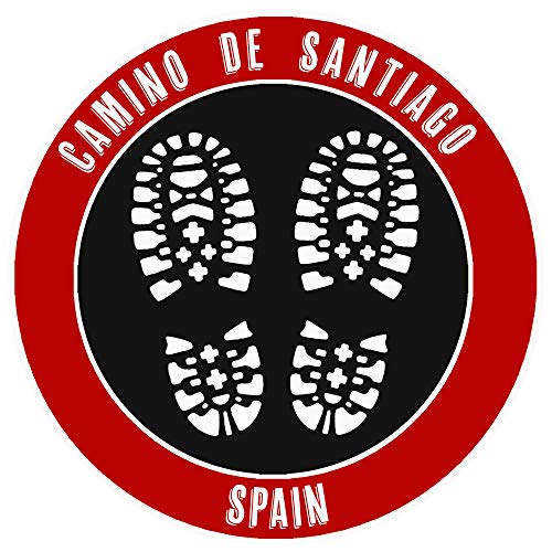 Camino De Santiago, Spain Hiking Boots Decorative Car Truck Decal Window Sticker Vinyl Die-Cut Wildlife Travel Adventure Vacation Tourist Souvenir