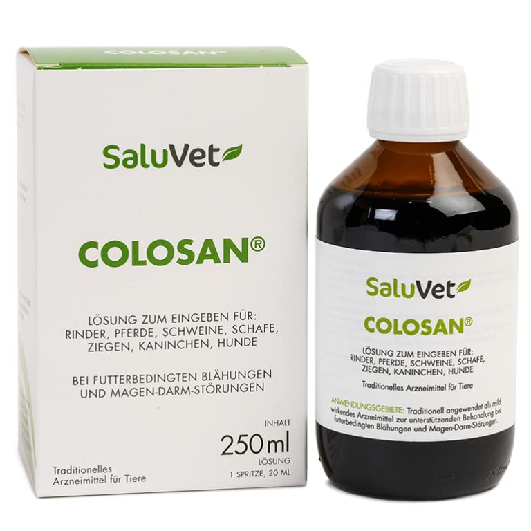 SaluVet ColoSan | Doppelpack | 2 x 250 ml | Arzneimittel für Pferde, Rinder, Schweine, Schafe, Ziegen, Kaninchen und Hunde | Bei Blähungen und Magen-Darm-Störungen