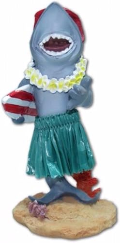Muñeca hawaiana en miniatura con tabla de surf