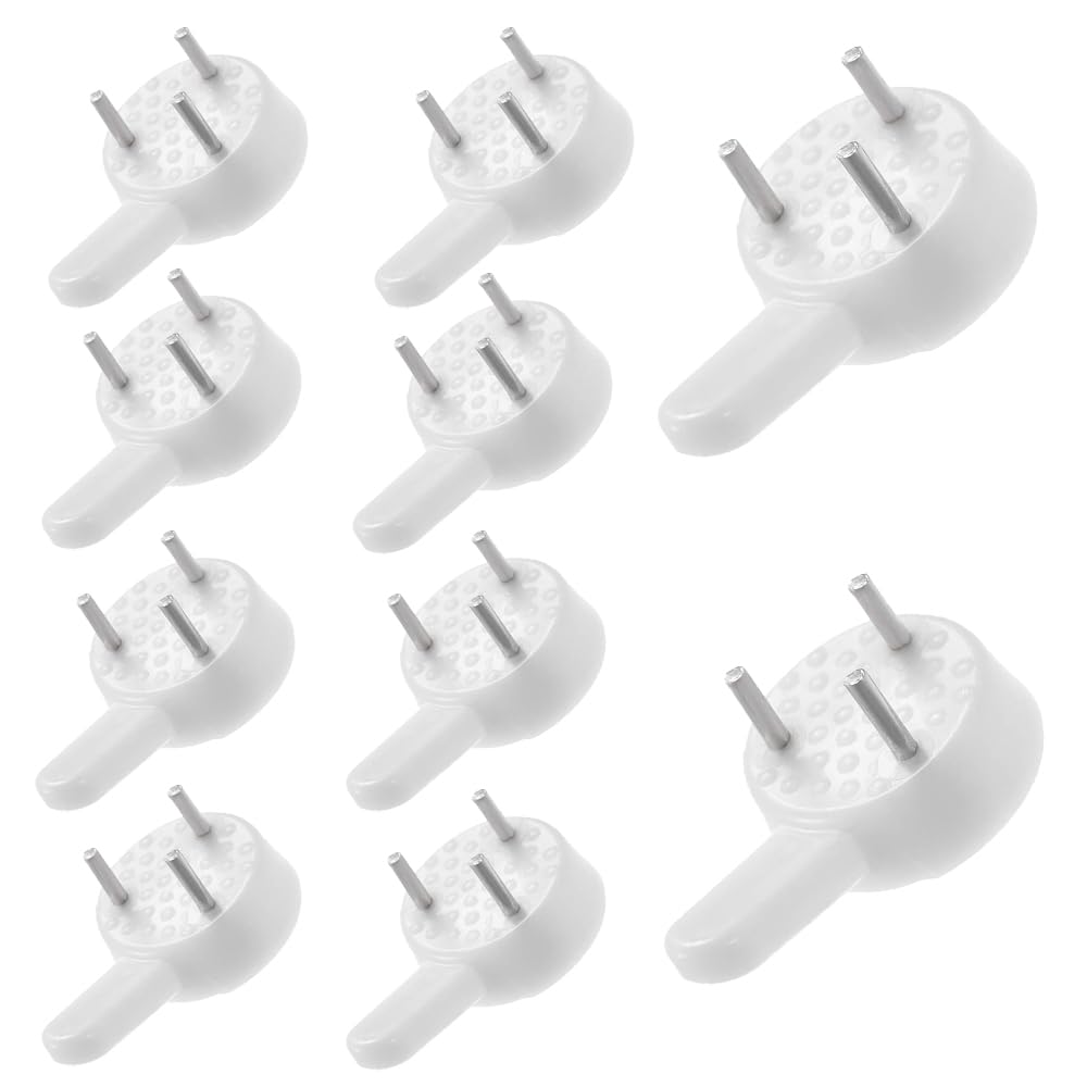 Xusud White 50 Pcs Non-Trace Picture Hooks Invisibility Hard Wall Hanger Hook Plastic Traceless Picture Hanging Hooks For Plasterboard Hardwalls Hanging Photo Painting