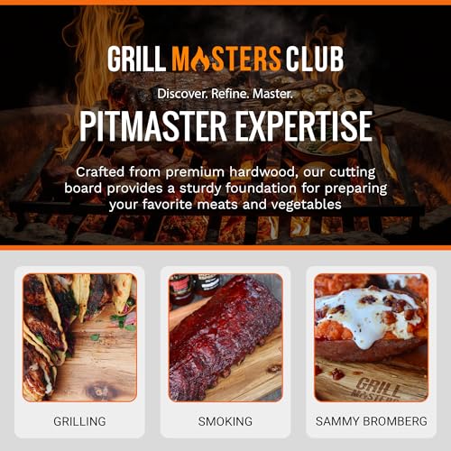 Pack Grill Masters Club: Tabla de Cortar de Madera, Garras para Carnes y Espátula para Parrilla, Regalos para Amantes de la Barbacoa miniatura 7