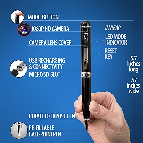 Image of BT FASHION Spy Pen Camera - Full HD 1080P Mini Surveillance Photo Video Cam Recorder and Multifunction DVR