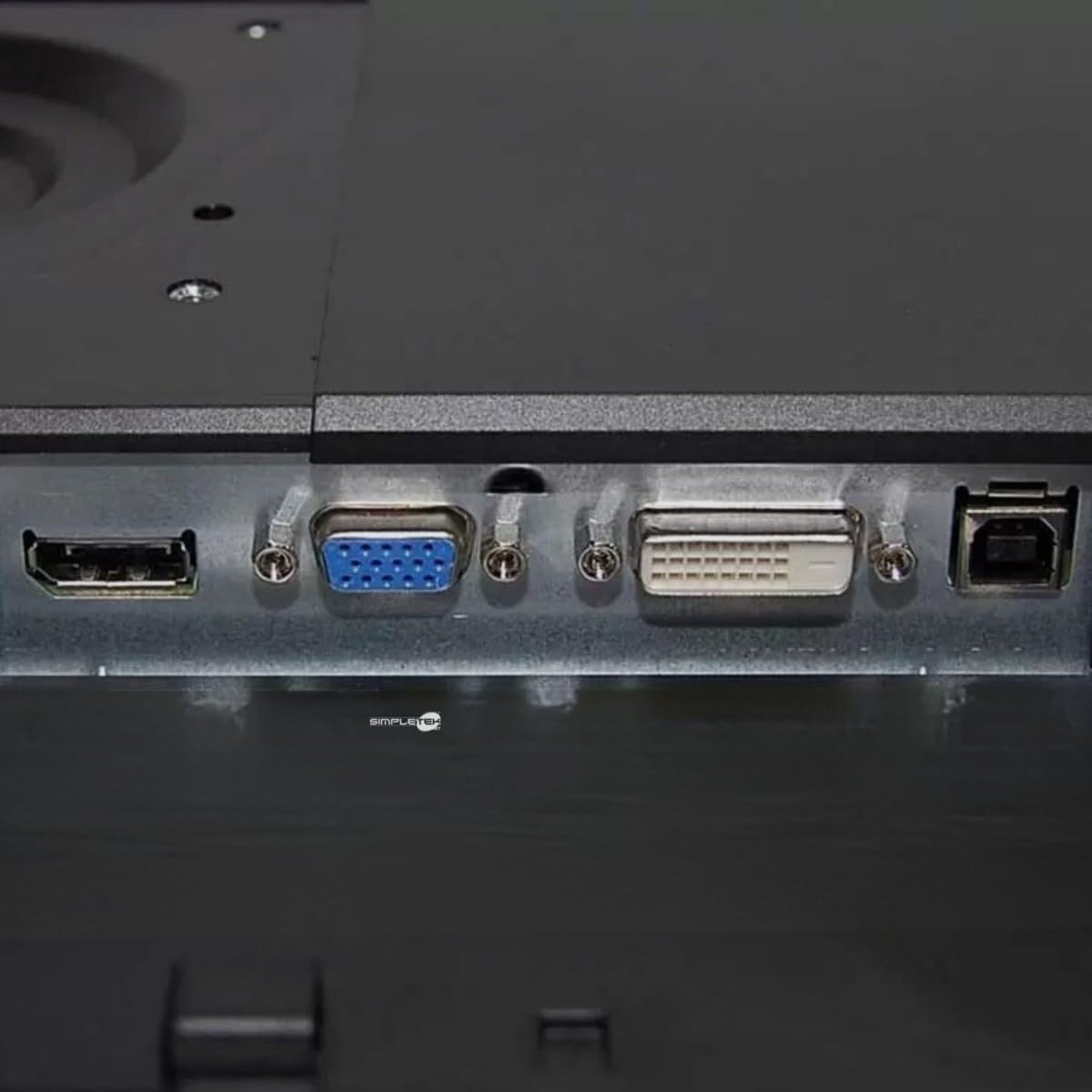 SIMPLETEK - Monitor LCD 23" Full HD Wide 16:9 | DP - VGA - DVI/I | Schermo Per PC Con HUB USB, Cavo USB e VGA inclusi | Senza Base (Ricondizionato)