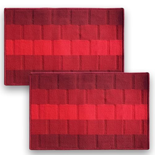 Status Contract Luxury Premium Polypropylene Home Decor Doormats Floor Door Mat (Pack of 2, Red), Rectangular (B09GPHFPTT) Amazon Price History, Amazon Price Tracker