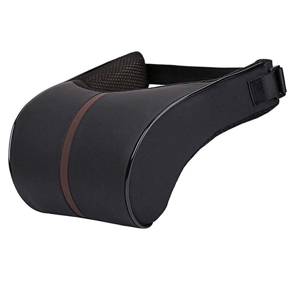 Car Seat Neck Support Pillow,PU Soft Leather + Memory Foam,Head Support Pillow Cushion Pad for Driving Headrest Relax,with Adjustable Strap