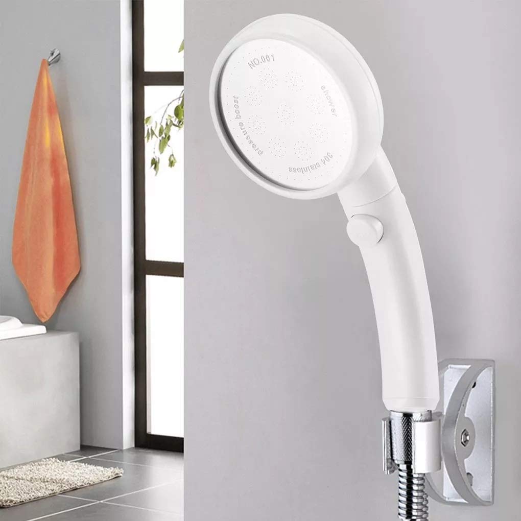 Pulsador de ducha de alta presión Pulverizador de la cabeza de la mano del baño Ducha de la ducha Spray de la cabeza de la cabeza Botón Botón Booster Ducha Cabeza Reemplazo Ahorro
