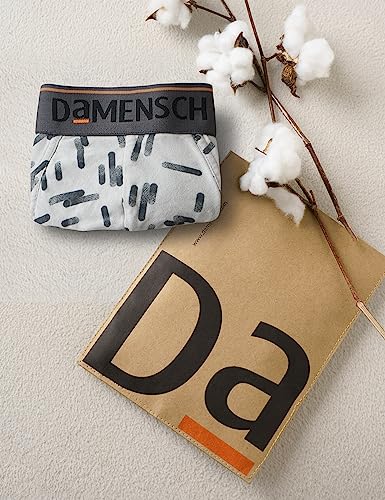Image of DAMENSCH Regular Fit Printed Cotton Blend Trunk Underwear Anti-Bacterial Moisture Wicking Breathable Microfibre Waistband Deo-Cotton Trunks for Men