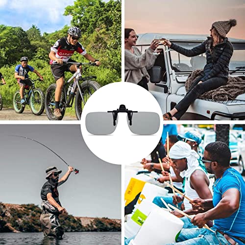 TPALPKT Clip-On Sunglasses Rimless Flip Up Driving Glasses Night Vision Polarized Glasses for Women Men4