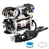 ScitoLAB Vacuum Pump 28 L/Min with Switch, 0.08 Mpa Oilless Lab Pump with Vacuum Meter & Silencer, for Electronics Industry Home, 110 V
