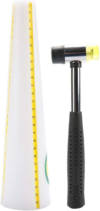 Bracelet Measuring Mandrel Jewelry Hammer Repair Tools Set, Plastic Stick Sizer for Easy Home Measurement, Restore Deformed Bracelets, Scratch Resistant Hammer Head