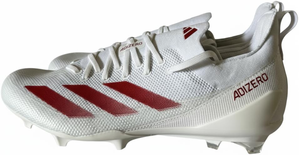 adidas Adizero Electric Men's Football Cleats 'White Red' (IH0539) - Size 11.5