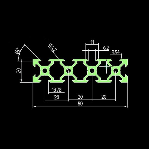 Miniatura 3 de LLBB - Extrusiones de aluminio anodizado negro de 3.937-55.118 in de longitud, ranura tipo V, 0.787 x 3.150 in, marco de extrusión de perfil de