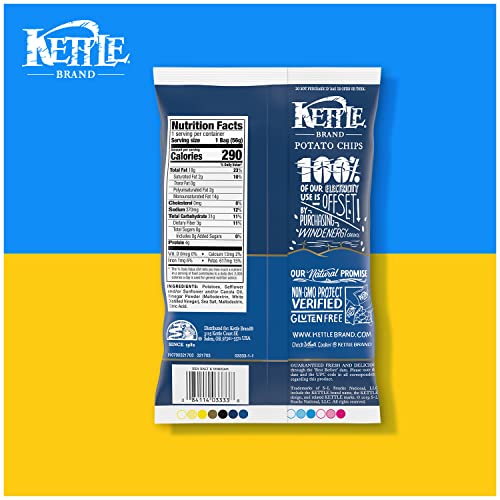 Image of Kettle Brand Potato Chips, Salt & Vinegar Kettle Chips, Snack Bag, 2 Oz
