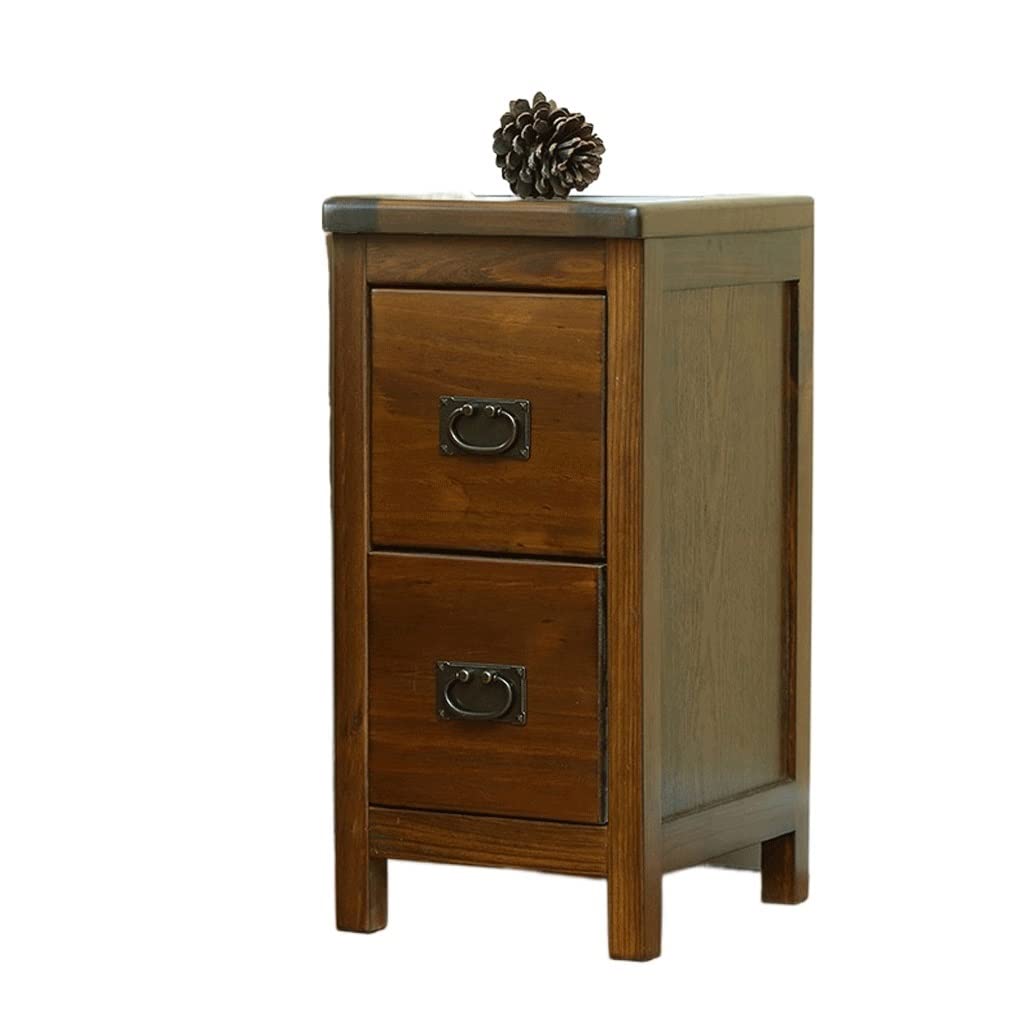 BHGFYXBS Side Tables Bedroom Ultra-Narrow Bedside Table Small Home Bedroom Bedside Cabinet Crevice Cabinet Small Space Retro With Drawer Side Table Bedside Tables,A
