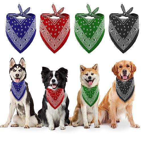 La Mejor Selección de Peto vaquero niño del mes. 31 Pañuelos para perros vaqueros, paquete de 4 baberos triangulares para mascotas, regalo para niños y niñas, tela duradera de alta calidad, bandana para perros pequeños...