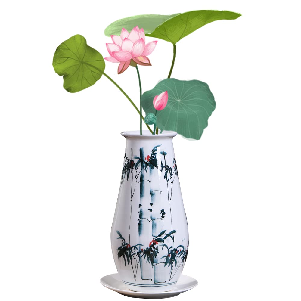 Jingdezhen ręcznie malowana ceramiczna doniczka, niebiesko-biała porcelana, orchidea, biurko, wysoka talia, Chinoiserie, wazon na rośliny kwiatowe, doniczka na drzewa,
