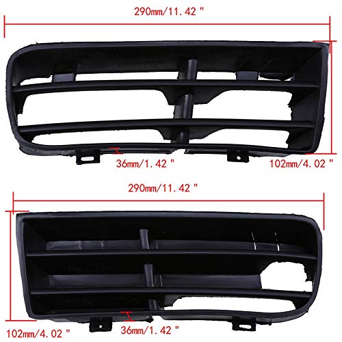 Fog Lamp Grille Front Lower Side Bumper Fog Light Grille Fit for VW Golf/Variant/4 Motion 1998-2006 Car Mesh Grills Styling Auto Parts (Color : 1 Pcs Right) (1 Pcs Right)