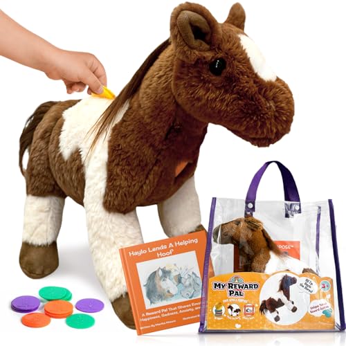 Image of Bene World Haylo The Horse Stuffed Animal – Plush Toy with Storybook for Kids, Emotional Support Companion Providing Comfort, Play, and Learning in a Soft and Cuddly Design