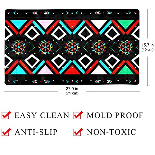 Alfombra de baño antideslizante Bennigiry de 15.7x27.9'', tapete antimoho lavable de PVC 5
