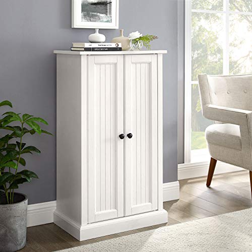 Crosley Furniture Seaside Accent Storage Cabinet, Bar, Buffet for Kitchen, Living Room, or Entryway, White by Crosley Furniture - Image 4