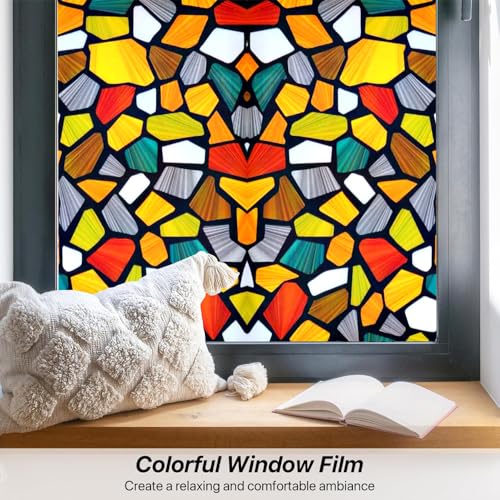 Privacy Vinyl Frosted Window Film Glass Sticker Self-Adhesive Film Tint Wallpaper Opaque Sheet for Glass Privacy Cover Window, Door, Office, Home.| Anti-UV. (16x36 Inch, Shinny Stones) - Image 4