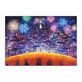 テンヨー(Tenyo) 【日本製】 1000ピース キャンバススタイル ジグソーパズル ディズニー リメンバー・ミー 死者の国 (51x73.5cm) D-1000-878 のり付き ヘラ付き サービスカード付き