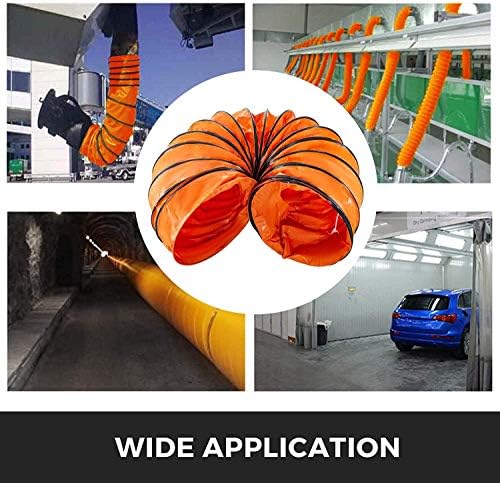 Heavy Duty PVC Flexible Ducting 10m - Portable Ventilation Hose, Flame Retardant, 300mm Diameter, Ideal for Fans, Airflow Systems, and HVAC Applications