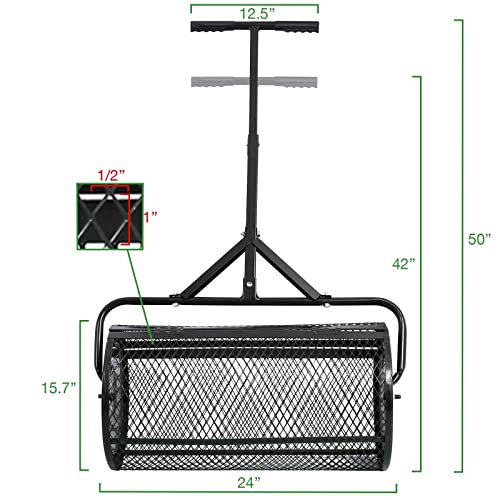 Distribuidor de compost ajustable de 24 pulgadas miniatura 2