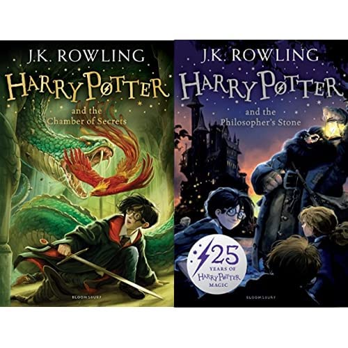 Harry Potter and the Philosopher's Stone + Harry Potter and the Chamber of Secrets (Harry Potter 2) (Set of 2 Books)