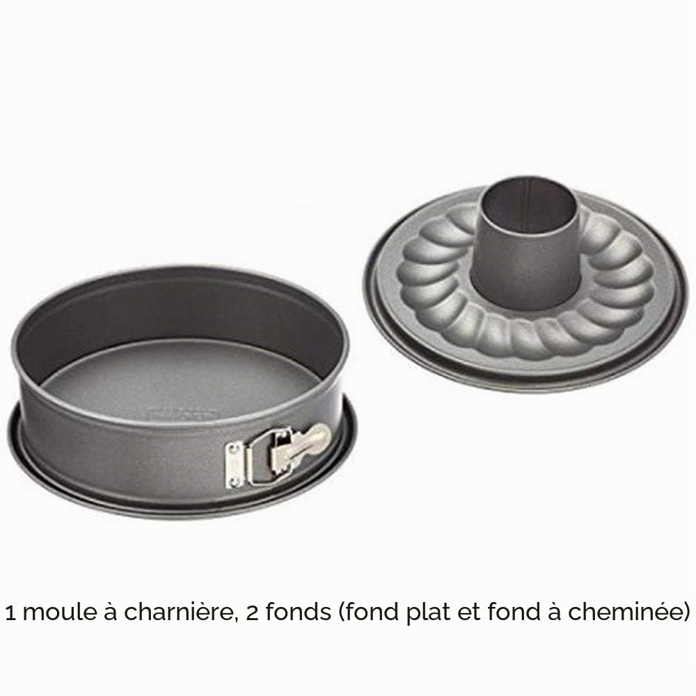 Kaiser Moule à charnière avec fond Tube Ø 28 cm Inspiration très bon Anti-Adhérent Bec Protection Brunissement Uniforme par chaleur optimale