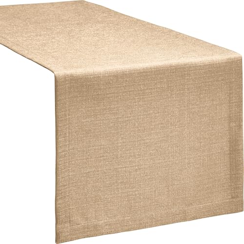 Erwin Müller Tischwäsche, Tischläufer Uni, Krefeld beige Größe 40x170...