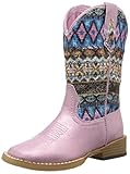 Roper Aztec Metallic Square Toe Bling Cowgirl Boot (Toddler/Little Kid)
