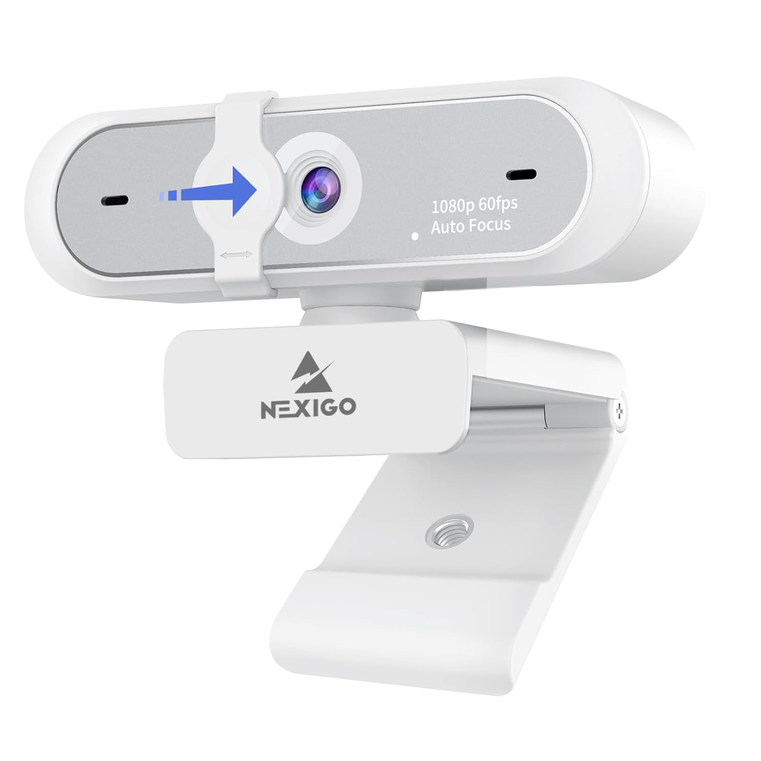 NexiGo N660P Gen 2 1080P 60FPS Webcam with Software Control Dual Microphone Cover Autofocus HD USB Computer Web