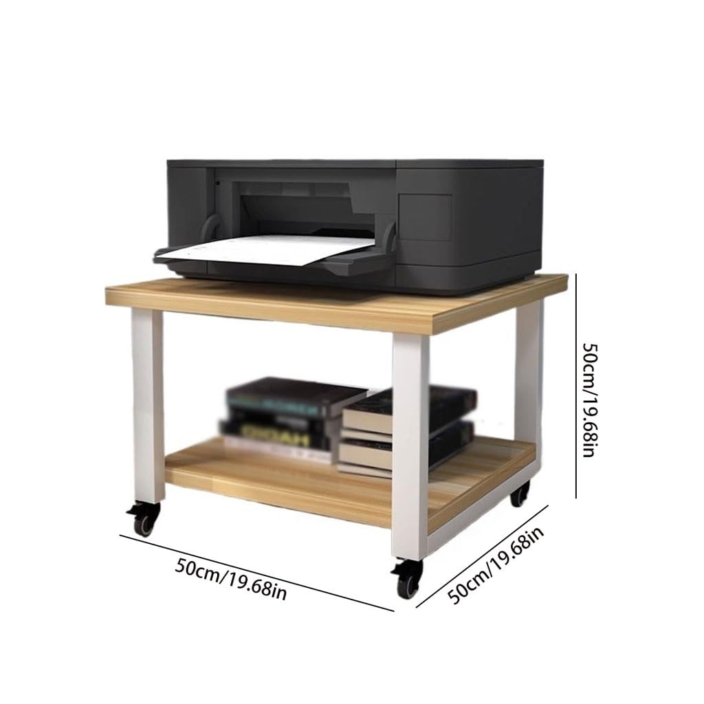 Soporte para impresora, estante móvil para impresora debajo de la mesa, estante de almacenamiento para el hogar (un color M: 50 x 50 x 50 cm)