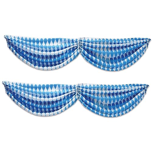 Beistle Oktoberfest Fabric Buntings – 2-Count Blue and...