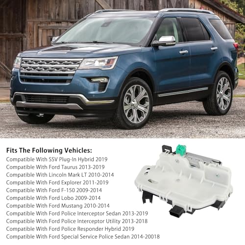 Image of Front Left Driver Side Latch Lock Power Door Latch Actuator Compatible with Ford Explorer Taurus F150 2009-2019 Lincoln MKS 2009-2016 Replace 937-628 7T4Z7821813C 9S4Z5421813A
