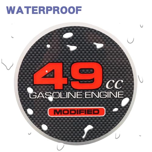 Image of 2pcs 49cc Modified Pull Starter Sticker Mini Bike Stickers for Predator 212 Engine Coleman CT200U BT200X KT196 Baja Monster Mega Moto MB200 Go Kart 196cc 224cc 200cc Engine (49cc Modified)