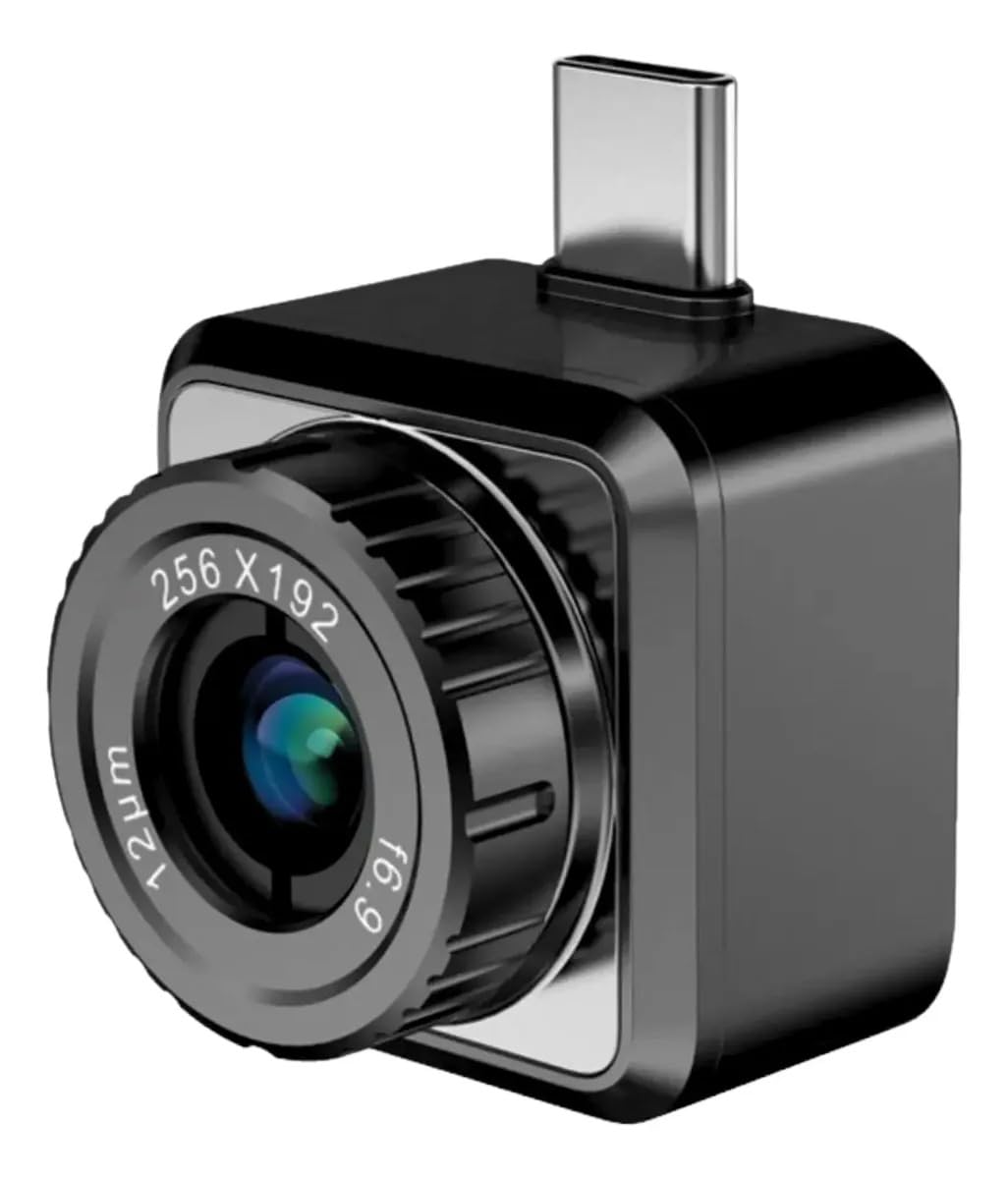 HIKMICRO Wärmebildkamera Mini2PlusV2 512 x 384 SuperIR, Manuell fokussierende Thermal Camera Kompatibel mit iOS und Android, 256 x 192 IR-Auflösung, 25Hz, USB-C/Lightning(unterstützt iPhone 15/16)