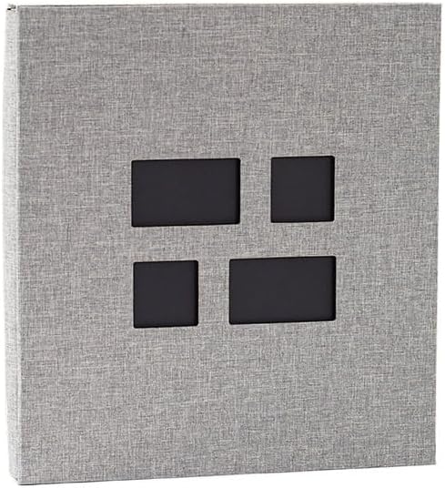 Travel Growth Commemorative Book ﻿ Linen Album Window Self Adhesive Thin DIY Album Large Capacity Applicable to photos, receipts, star cards, etc(black-JoJo's Bizarre Adventure1)