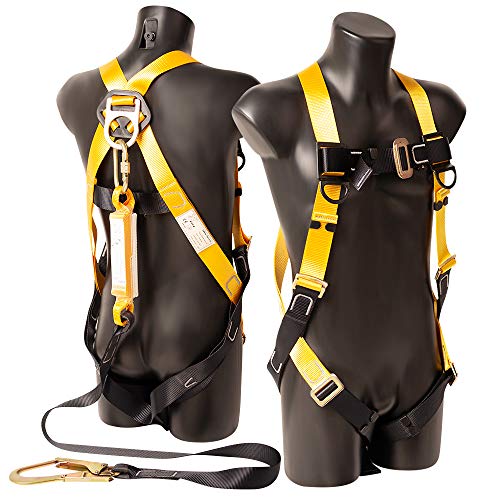 Buy X XBEN Safety Harnesses with Fall Protection Lanyards, Full Body