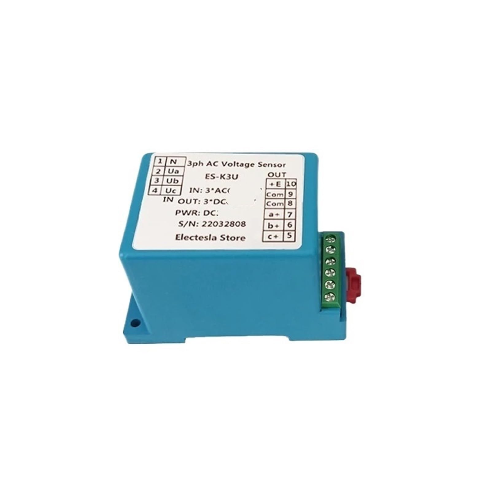 PXQCHAVLN AC Voltage Transmitter Input AC0-600V Voltage Sensor Detector Analog Output 4-20mA 0-20mA 0-10mA High Voltage Closed Loop Sensor DC12V PWR(3ph Ac0-465v,4-20mA)