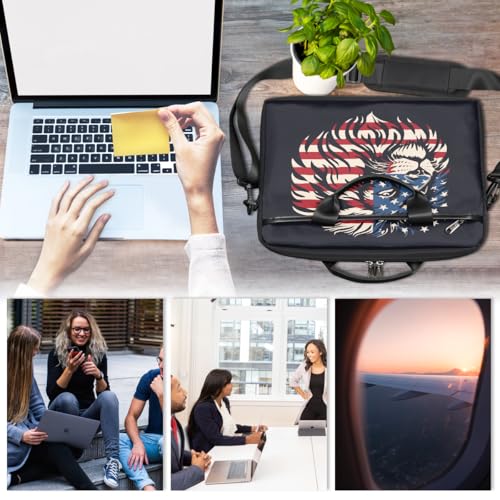 Bolsa para laptop con bandera americana 15 pulgadas miniatura 6