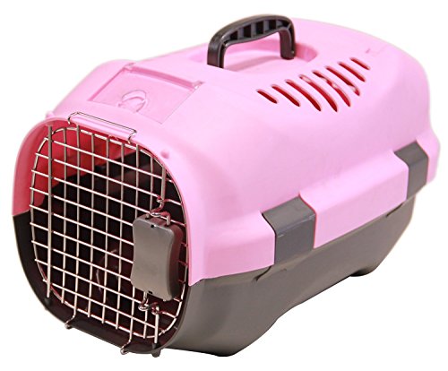 BPS (R) Transportín Rígido para Perro o Gato, Animales Domésticos, Tamaño: 52 x 36 x 32 cm. (Rosa)