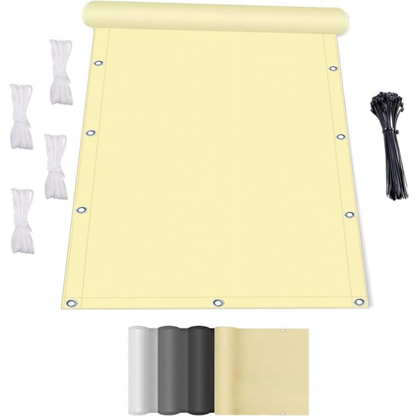 Voile d'ombrage imperméable 5x10m pour stopper la chaleur du soleil sur le balcon et la pergola