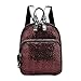 Produktbild LABIUO Damen Rucksack,Mode Nylon Pailletten Tasche Schulrucksack Outdoor Sport Wandern Daypack Leichte Handtasche(Rot,Freie Größe)