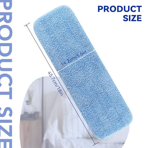 Image of Replacement Microfiber Pad Fit for Rubbermaid Commercial 18 Inch Mop Head - 10 Pack Update Wrapping Wet & Dry Commercial Cleaning Reusable Refills Fit for Any Microfiber Flat Mop System 18 inch