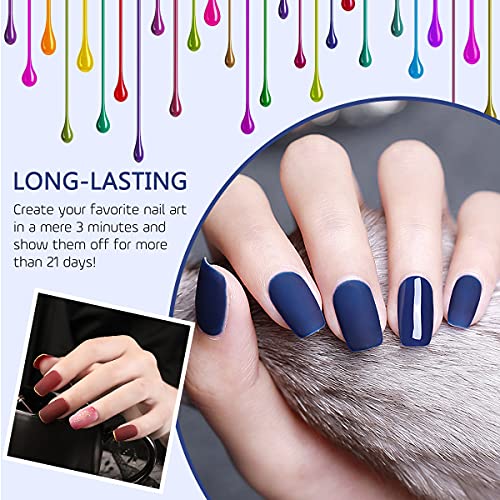 UV Gel Nagellack Set 23 Stück 7.5ml Gel Nail Polish mit Unterlack Überlack Mattem Decklack UV Farbgel für Nailart Salon… – Bild 5