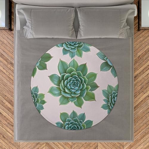 Plaid imprimé plante succulente en peluche chaude et douce - 8