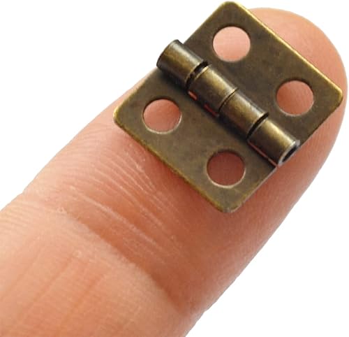 30 piezas de mini bisagras plegables vintage de bronce antiguo a tope con tornillos, tamaño pequeño para caja de regalo, caja de madera de joyería, 30 piezas de mini bisagras plegables vintage de bronce antiguo a tope con tornillos, tamaño pequeño para caja de regalo, caja de madera de joyería,